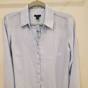 Ann Taylor Blouse Lt Blue PM NWT